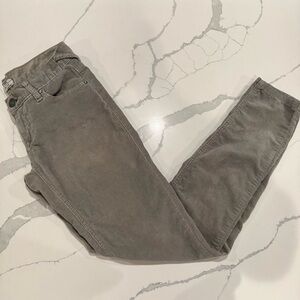 Free People Grey Corduroy Straight Leg Vintage Pants Sz 26